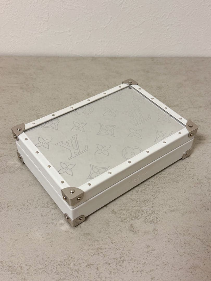 LOUIS VUITTON Jewelry box Trunk GI0652 Monogram White Used w/Box