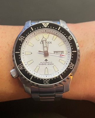 Citizen Promaster ,,Fugu'' Automatik Diver s 200m Weiß Silber Ref. NY0150-51A