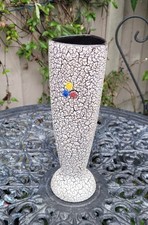 Vintage Mid Century Jopeko Keramik Fat Lava Crackle Pottery Vase W Germany