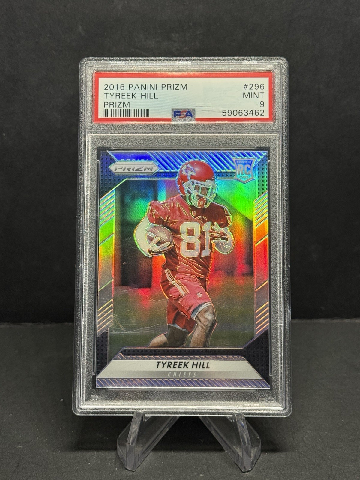 2016 Panini Prizm - Rookie Tyreek Hill #296 Silver Prizm (RC) PSA 9