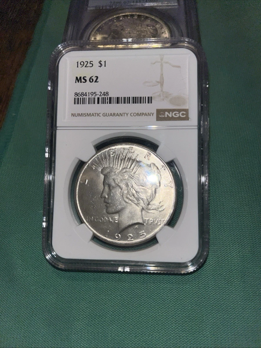 1925 Year Grade MS 62 Peace US Dollars (1921-1935) for sale | eBay