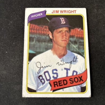 1980 TOPPS BASEBALL CARD #524 JIM WRIGHT BOSTON RED SOX VG FREE SHIPPING!