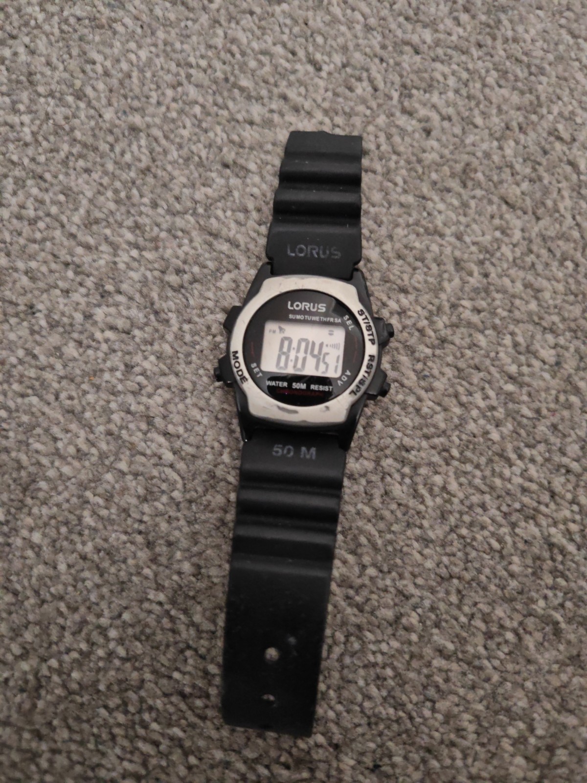 Lorus Gents Digital Sports Strap Watch R2361AX9 *Needs New Strap*