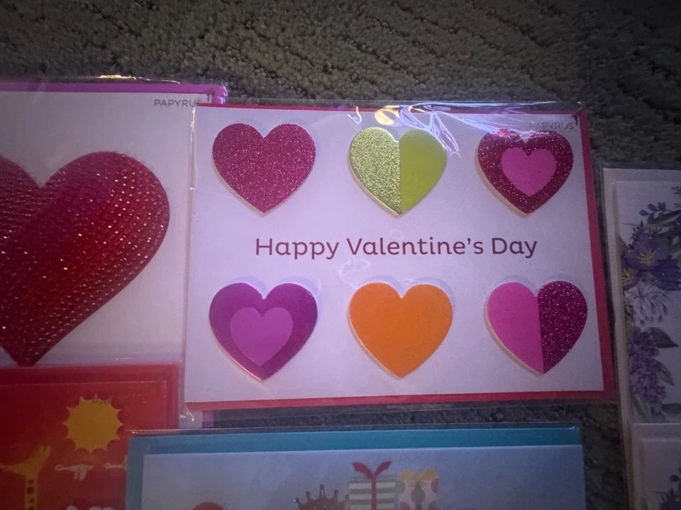 NEW Papyrus Lot of 7 Valentine's; Father's Day; Easter and Engagement Cards Mix - Image 4 of 4