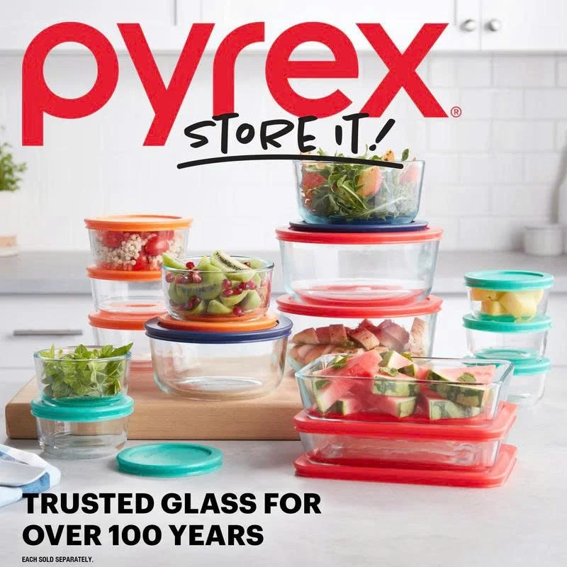 Pyrex Simply Store 18pc Glass Food Storage Containers with Lids BPA-Free - Image 3 of 4