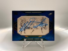 2019 Panini XR - Luminous Endorsements Miles Sanders #LE-MS Blue /49 On Card