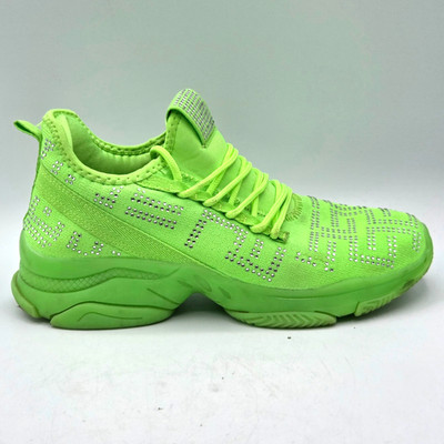 Cloudair Athletic Shoes Women's Size 7.5 Neon Green Sparkle