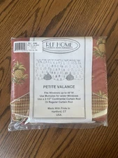 RLF Home Tropical Hawaiian Pineapple Paprika Petite Valance Set of Five
