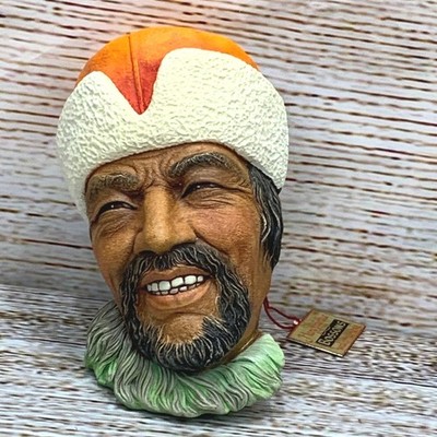 Vintage Bossons Himalayan Wall Mask 1966 Hand Painted Head England Collectible