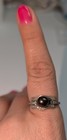 Sterling Silver Black Pearl and Pavé Diamond Accent Ring — photo 3