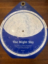 "The Night Sky" Planisphere - 40-50 degree north latitude David Chandler