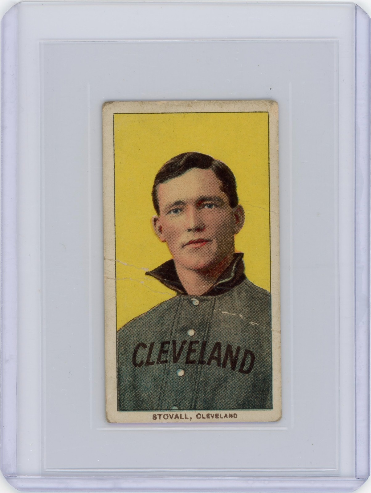 George Stovall 1909-11 T206 Piedmont 350 - Cleveland Naps - Nice Centering