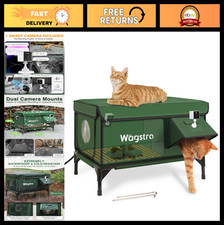 Heated Outdoor Cat House with Smart Camera, Insulated Waterproof Shelter for Fer