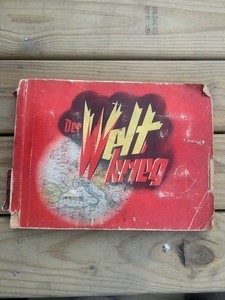 German WW1 Tabacco Card Soft Cover Book-"Der Weltkrieg" 1914-1918 Shows Wear-NR