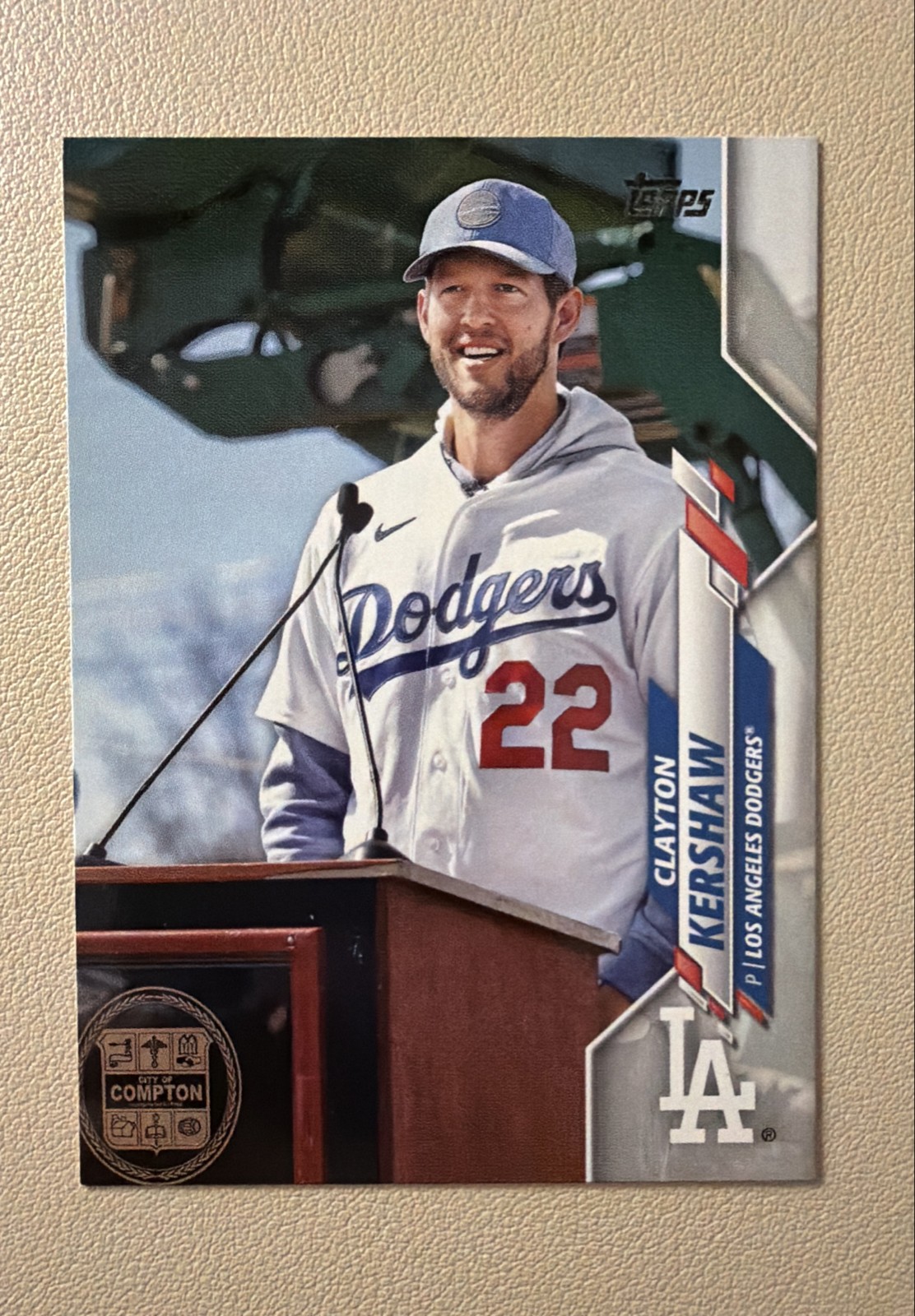 2020 Topps Update Series - SP Photo Variation Clayton Kershaw #U-237 Speaking at