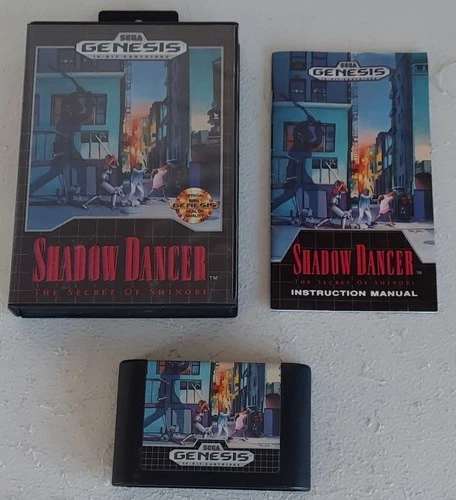 Shadow Dancer: The Secret of Shinobi (Sega Genesis, 1990) complete With Manuel!