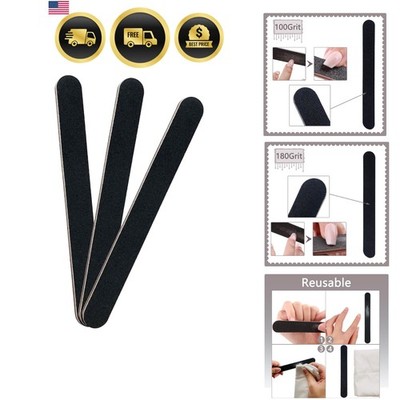 3 Pack Professional Emery Boards, 100/180 Grit Nail File for Acrylic and Natu...