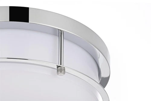 Living District Kolson 12" Led Flush Mount in Chrome - Picture 6 of 8