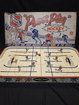 Vintage NHL Power Play Electric Hockey Tabletop Game Eagle Toys 1963 HTF Rare