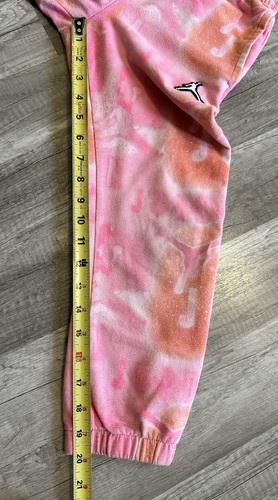 Nike Air Jordan Jumpman Youth Girl's M Cotton Sweatpants Pink Tie Dye - Picture 9 of 12