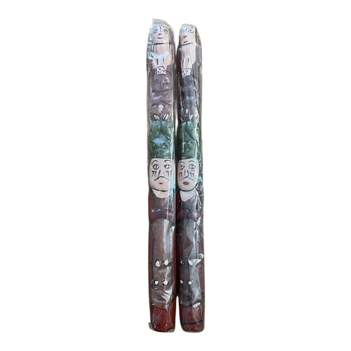 Vintage Souvenir of Alaska AK Totem Pole Taper Candles 50's 60's MCM Kitch Japan - 第 2/9 張圖片