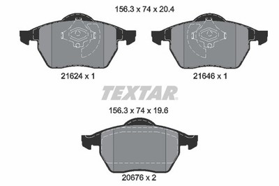 BREMSBELAGSATZ FÜR AUDI A4 B5 (8D2), AUDI A4 B5 AVANT (8D5) - TEXTAR 2162402