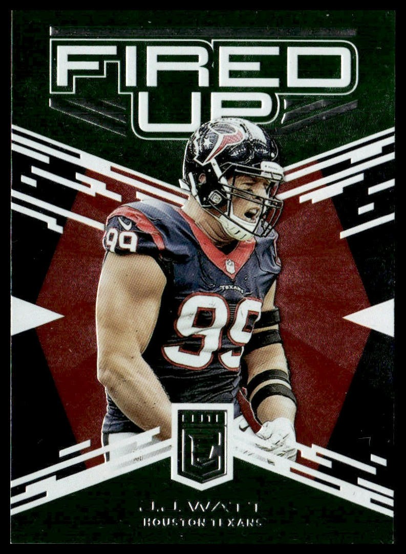 2017 Donruss Elite #13 J.J. Watt Fired Up Green