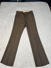 Vintage 70s Levis Slacks Size 29x34 Brown STA-PREST Talon Zipper Bootcut Flare