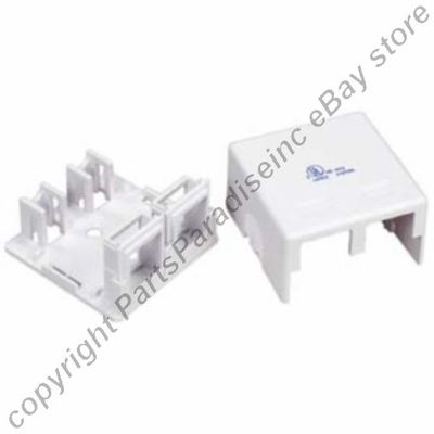 Double Hole SURFACE Mount Keystone Wall Box,2/Dual Jack/Port for Cat5e/6 {WHITE
