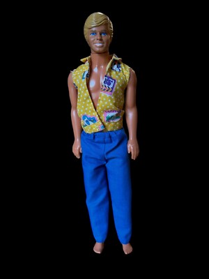 Vintage Mattel 1987 California Dream KEN DOLL # 4441  For OOAK With Yellow Shirt