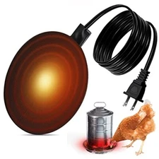 Chicken Water Heater Durable Winter Poultry Waterer Drinker Heated Base Pad