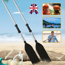 2X Boat Oars Kayak Paddles Detachable Aluminum Alloy Dinghy Canoe Raft Sailing T