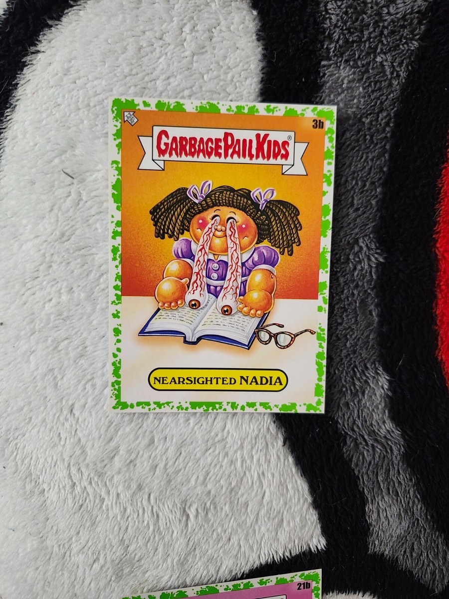 GPK Garbage Pail Kids Trading Card Green Nearsighted Nadia | eBay