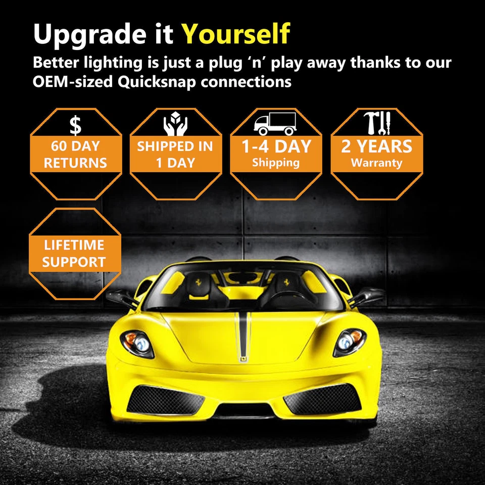 For Chevrolet Camaro Light Xenon HID KIT H4 H7 H9 H10 H11 H13 9005 9006 880 35W - Image 3 of 4