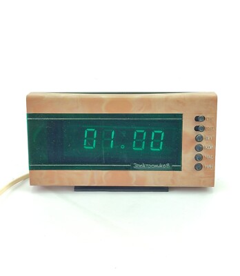 Uhr Elektronica 6 UdSSR Vintage Tisch sowjetischer elektronischer Alarm funktioniert 