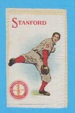 c1910s S22 Murad Cigarettes tobacco silk STANFORD UNIVERSITY Baseball Pitcher