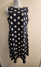 Tommy Hilfiger Womans Dress Dark Blue and White Cirkles Size 6