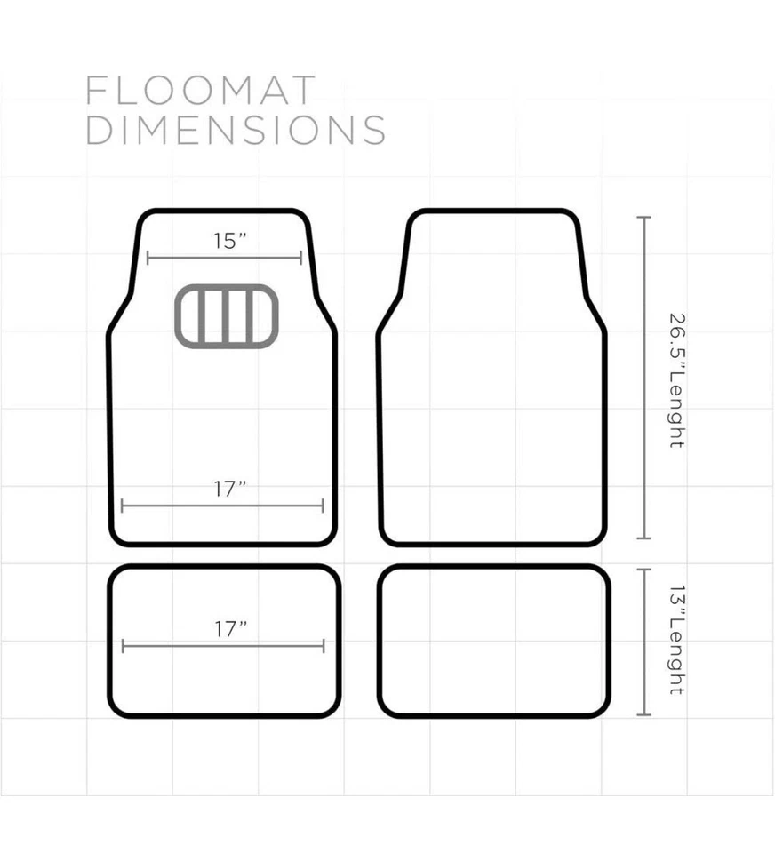 Автомобильные напольные коврики для автомобиля 4 шт. ковровые покрытия полузаказные высокопрочные с подушечкой на пятке черные - Изображение 4 из 4