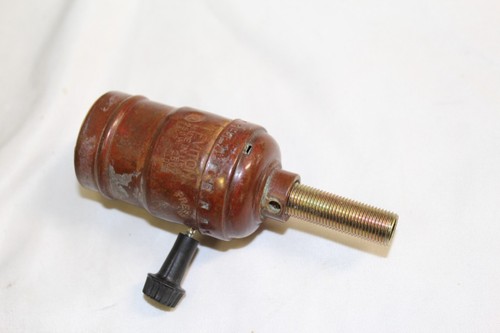 Par de enchufes tamaño Edison, interruptor de apagado/encendido de perilla giratoria, antiguo - Imagen 3 de 6