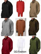 Men's 2pc Walking Suit Long Sleeve Casual Shirt & Pants Set  M2612