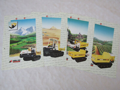 4 Brochures Ammann Yanmar C50R C20R C30R C10R C10W C6R Dump Truck 1993