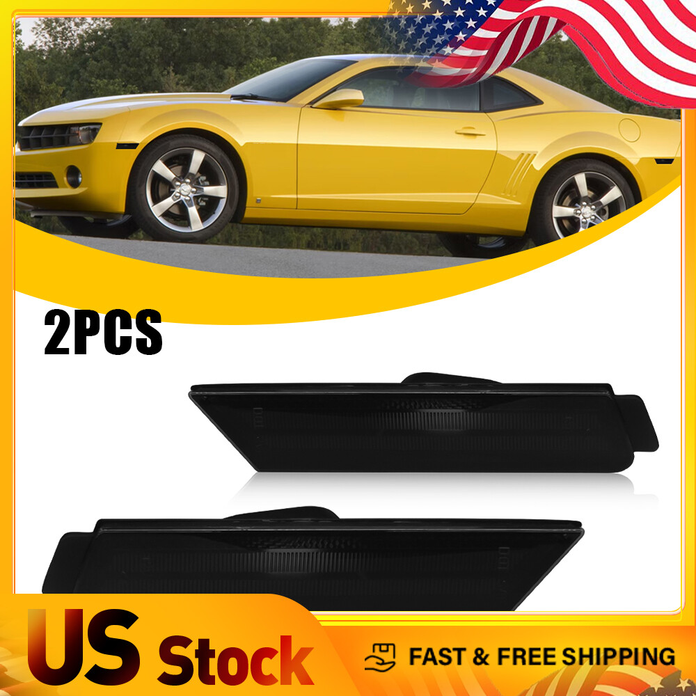 2pcs Smoked Lens Side Marker Lights for Chevy Camaro 45945 2246244