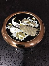 The Art Of Chokin Round Trinket Box , 24KT Gold
