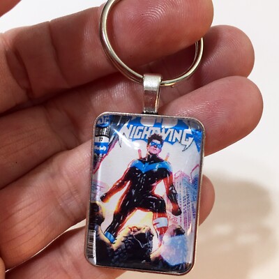 NIGHTWING #77 Travis Moore AWESOME COVER ART Key Ring or Necklace DC COMIC BOOK