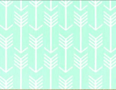 Mint Green White Arrow Remnants Lot Fabric Home Decor, Pillows Premier Prints 