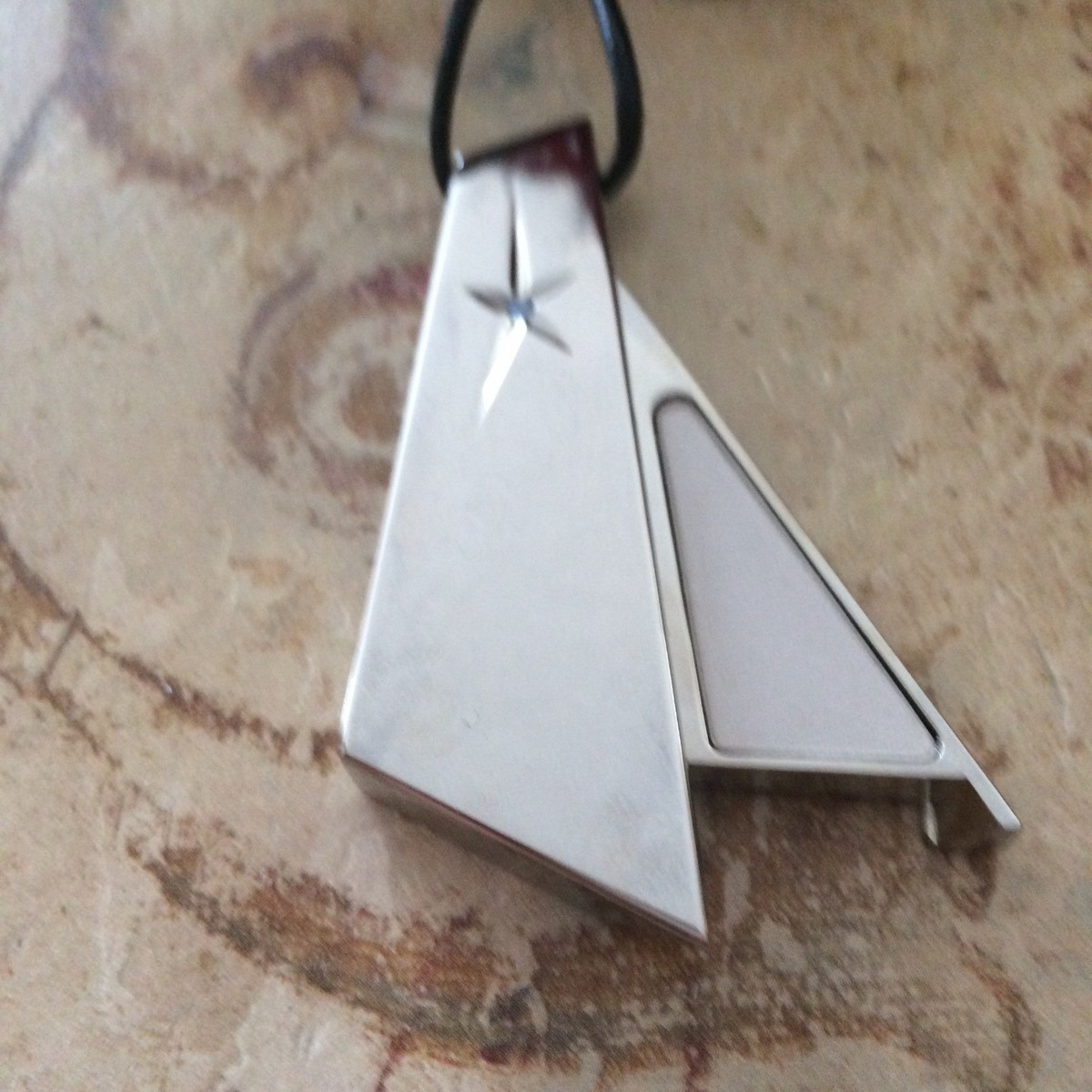 Thierry Mugler ネックレス THIERRY MUGLER silver metal pendant necklace