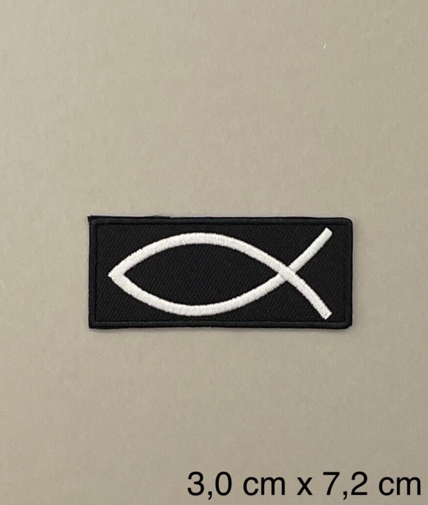 Bügelbild, Patch, Aufnäher, Aufbügler, Flicken SYMBOLE/JESUS FISCH/CHRISTENTUM
