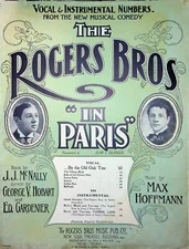 The Rogers Bros In Paris Antique Sheet Music By The Old Oak Tree Hobart Hoffman