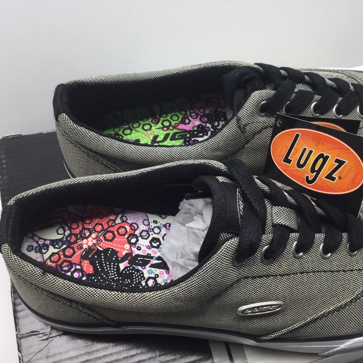 Lugz Seabrook Sneakers Women's Skateboard Onyx/White/Black size 9