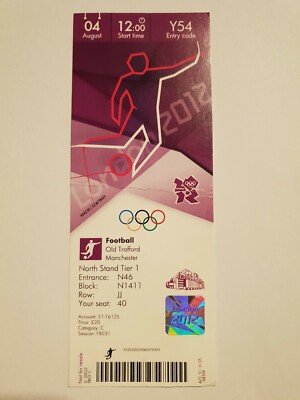 Used Ticket Olympic Games 2012 London Olympia Football Y54 Japan Egypt Ägypten
